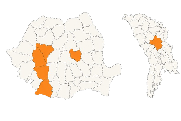 Hartă zone de intervenție Perle Ascunse